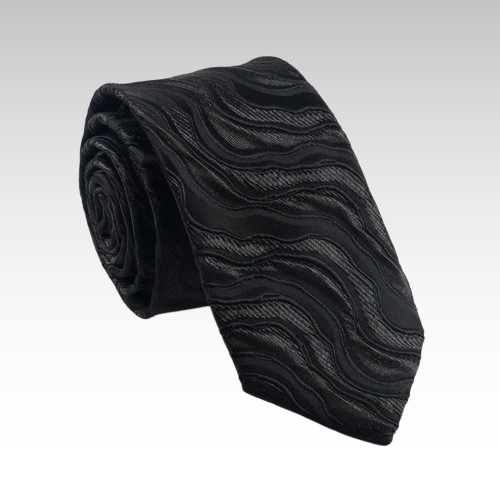 Cravate Vague Noir - Y2CAKE
