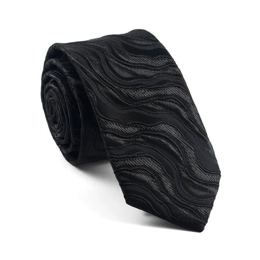 Cravate Vague Noir - Y2CAKE